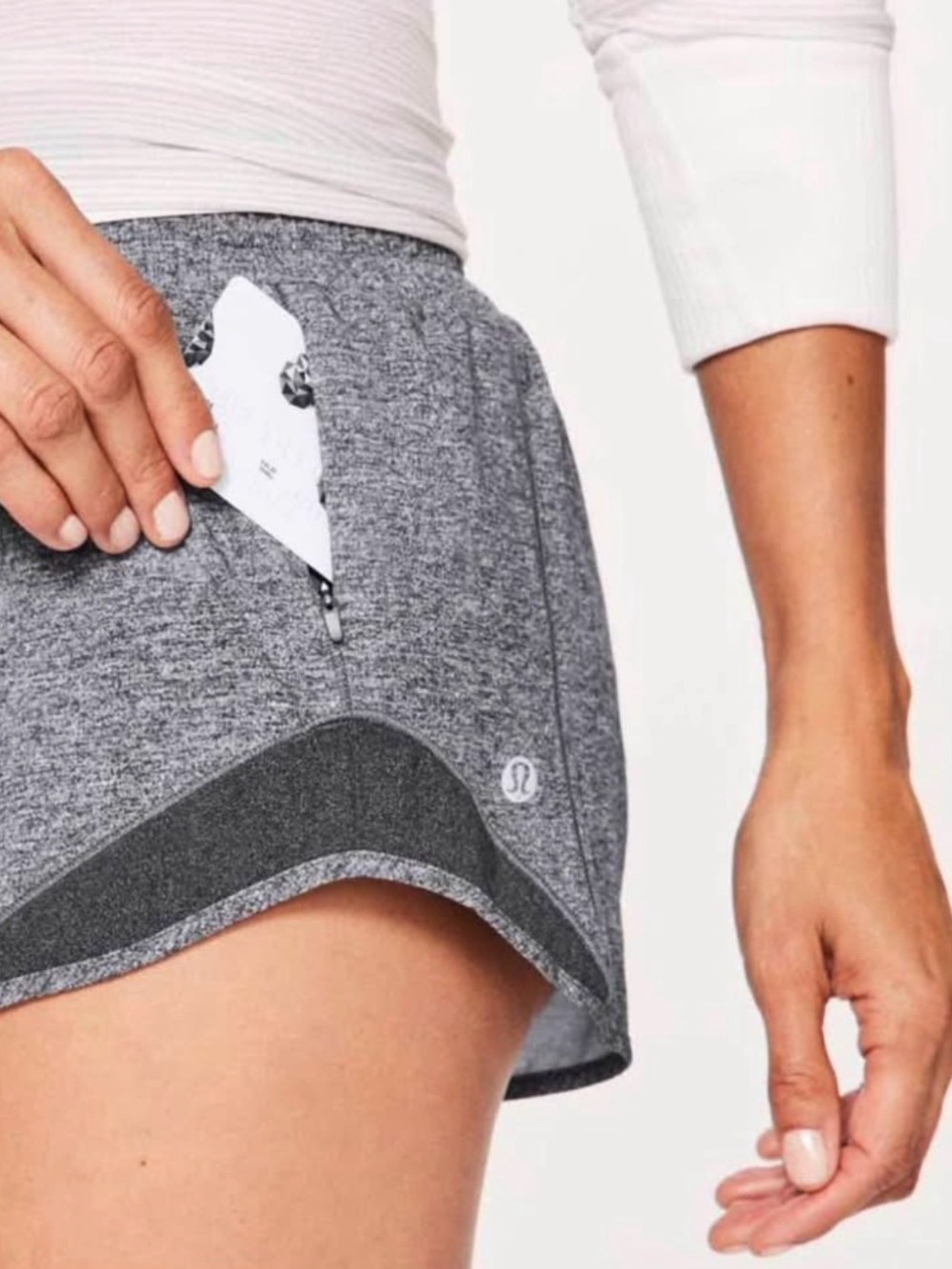Lululemon Hotty Hot lux gray low rise shorts size 10